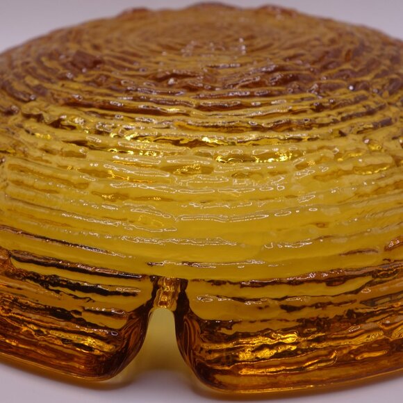 Amber Color Glass Ash Tray - Picture 8 of 12